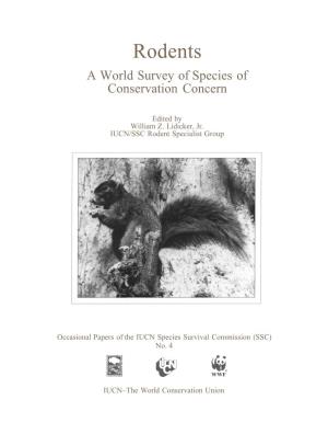 Rodents a World Survey of Species of Conservation Concern