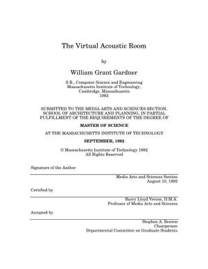 The Virtual Acoustic Room