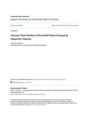 Vascular Plant Families of the United States Grouped by Diagnostic Features