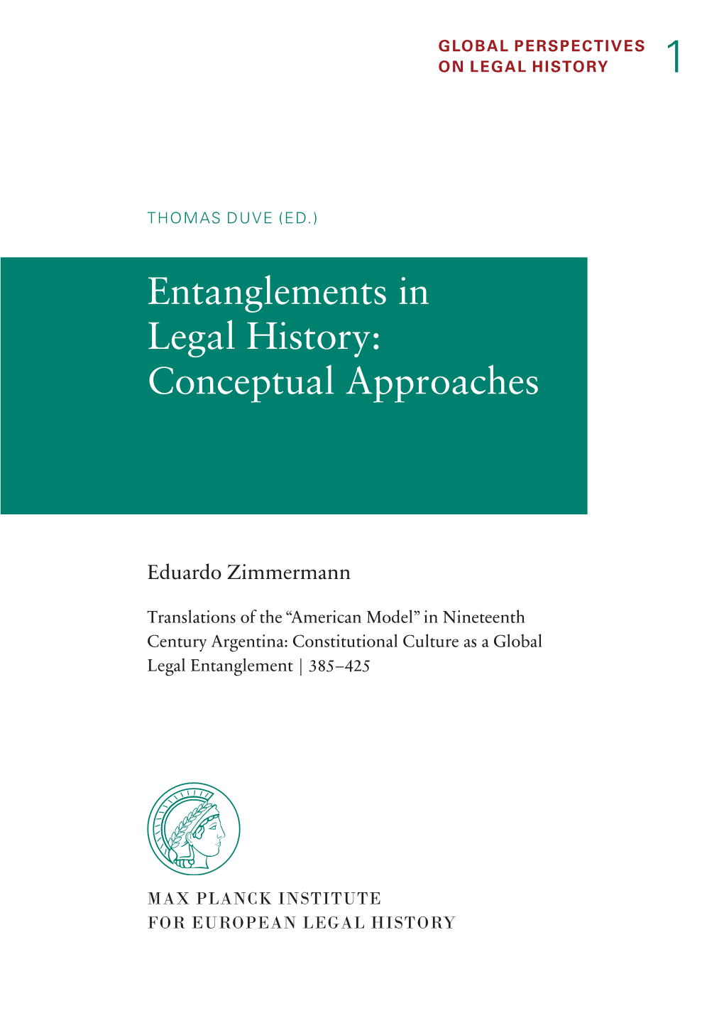 Entanglements in Legal History: Conceptual Approaches