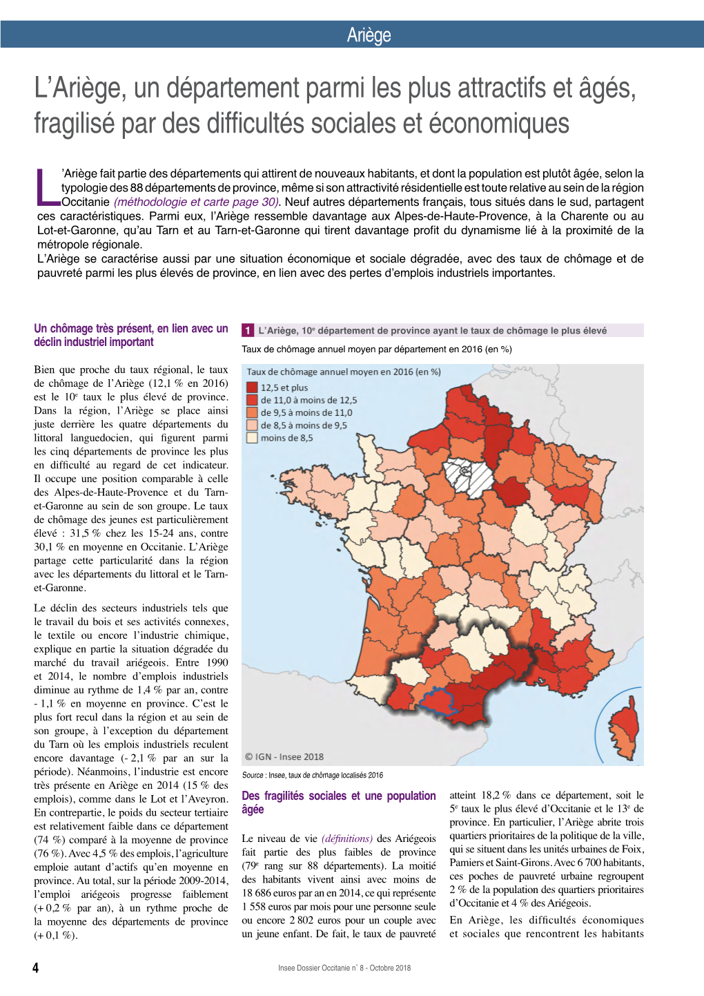 L'ariège, Un Département Parmi Les Plus Attractifs Et Âgés, Fragilisé Par