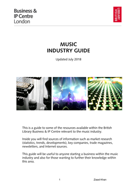 Music Industry Guide, 2018