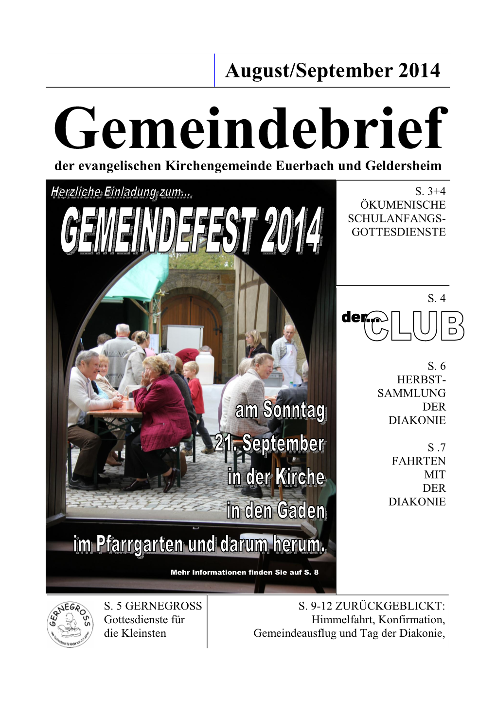 Gemeindebrief Aug-Sept 2014