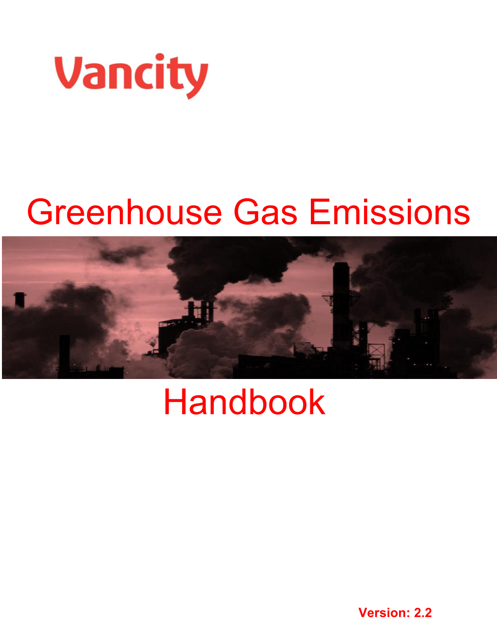 Greenhouse Gas Emissions Handbook