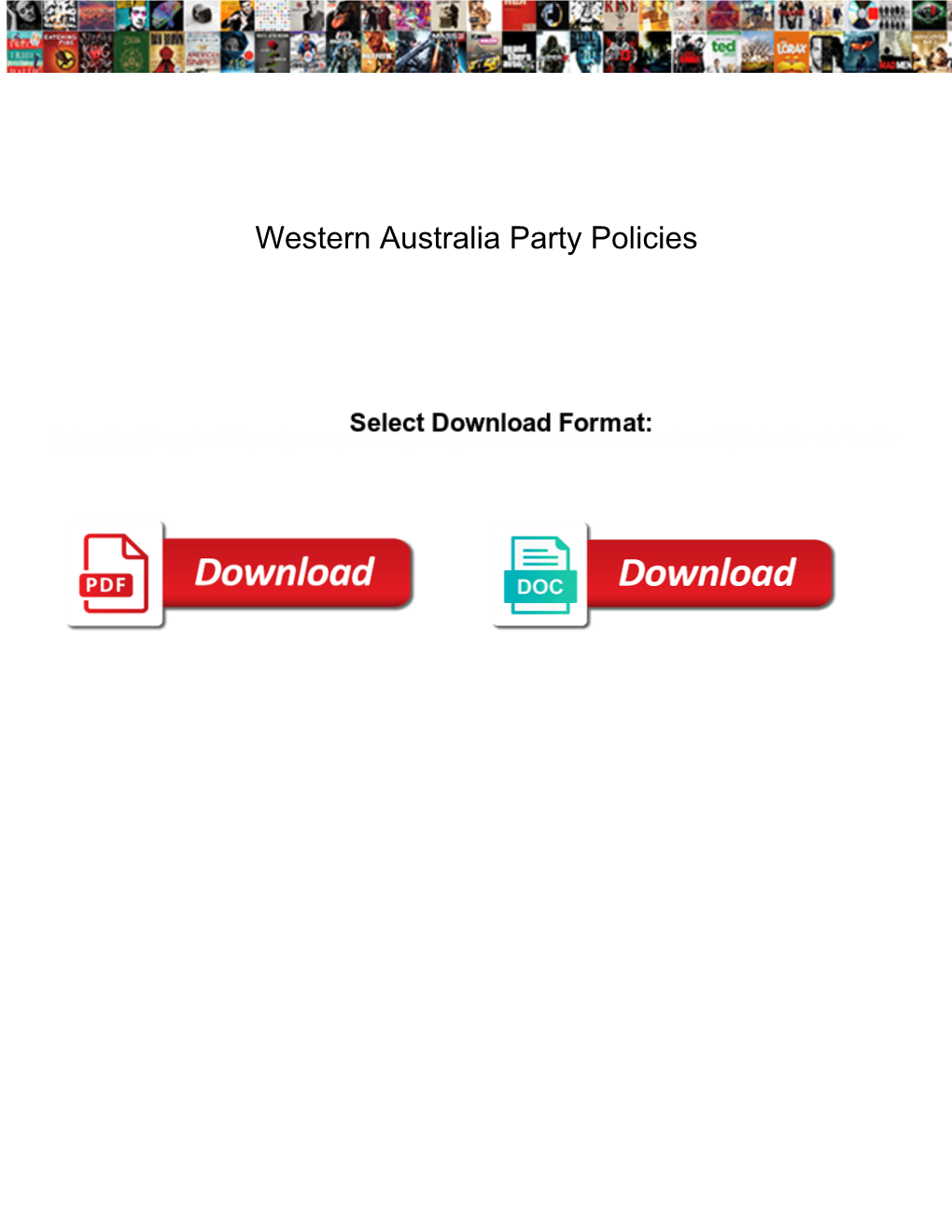 Western Australia Party Policies