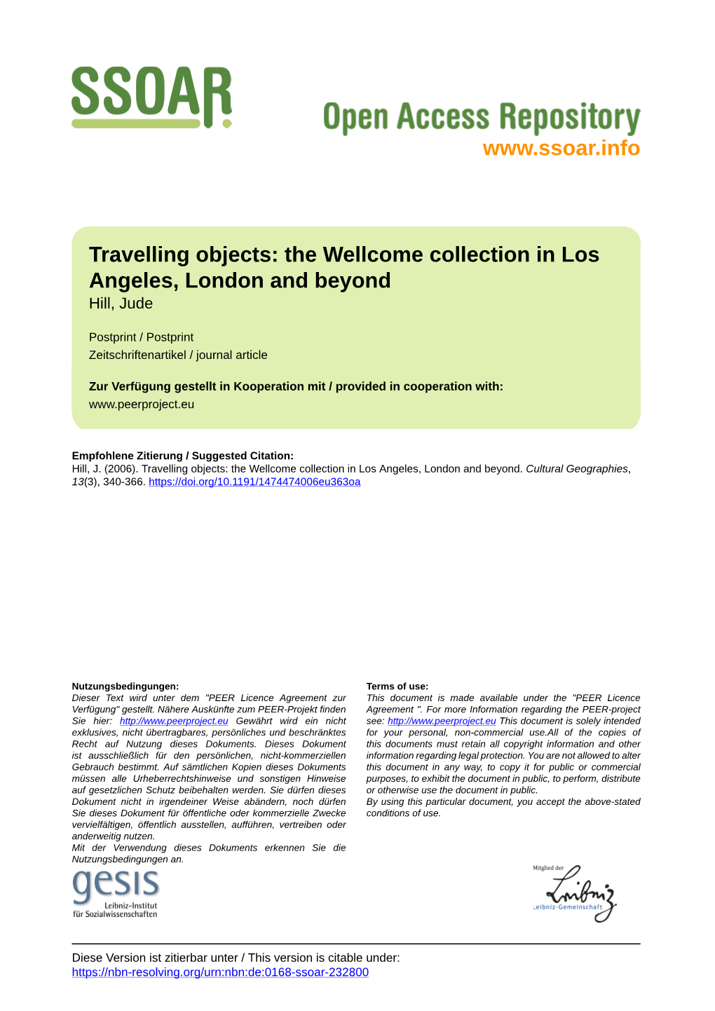 Travelling Objects: the Wellcome Collection in Los Angeles