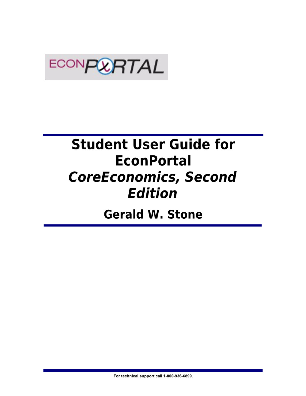 Student User Guide for Econportal Coreeconomics, Second Edition