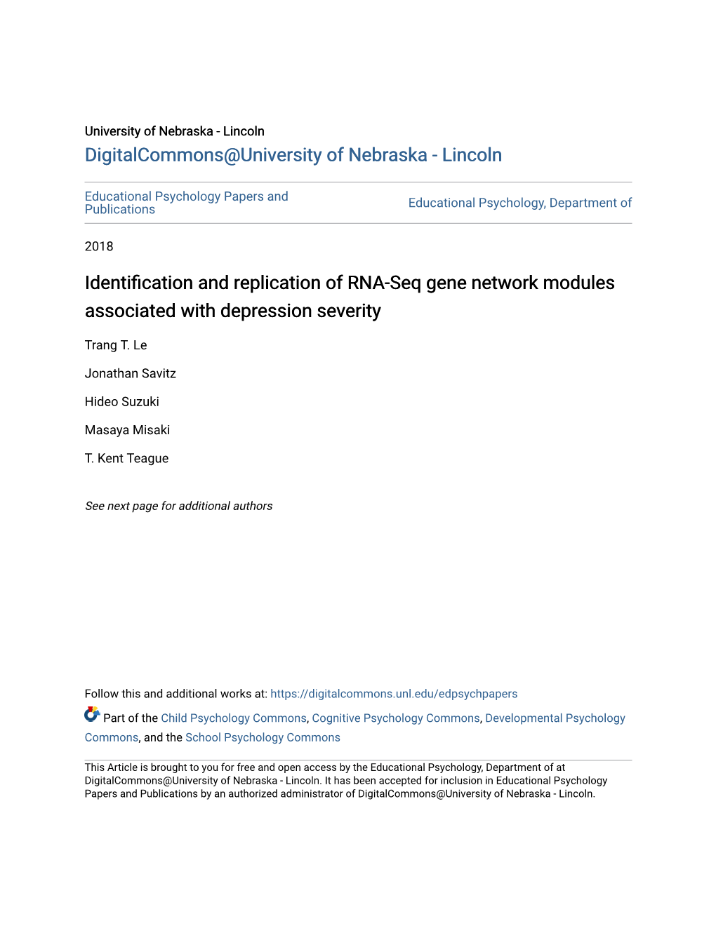 Identification and Replication of RNA-Seq Gene Network Modules