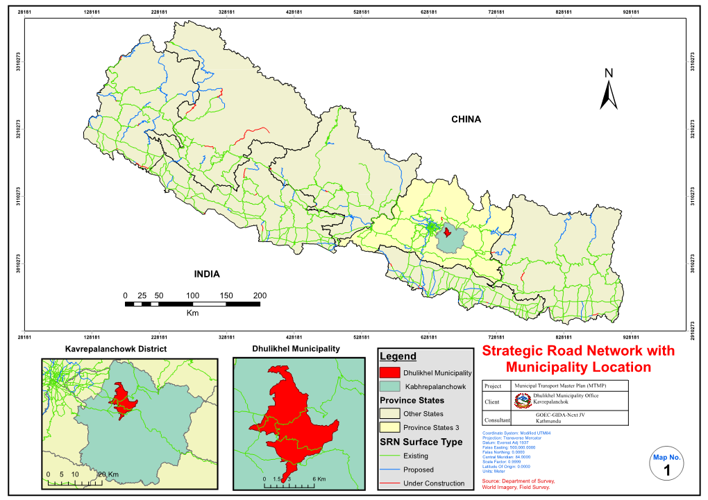 Strategic Road Network with Municipality Location