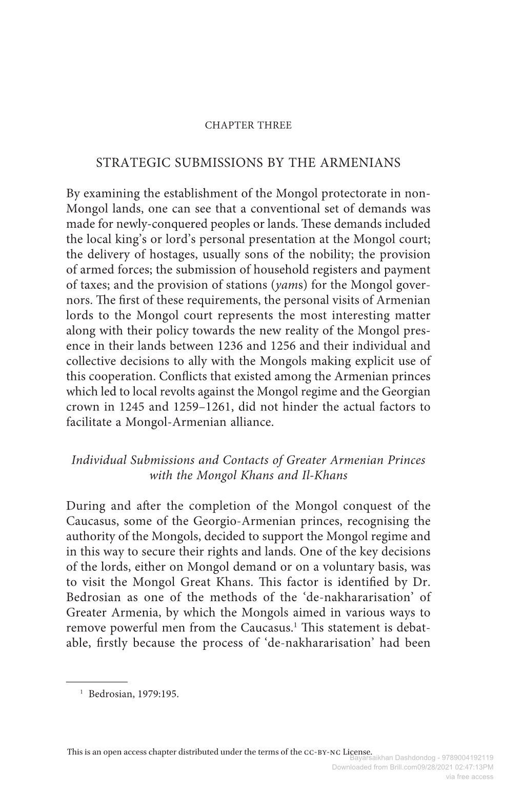 Strategic Submissions by the Armenians 71