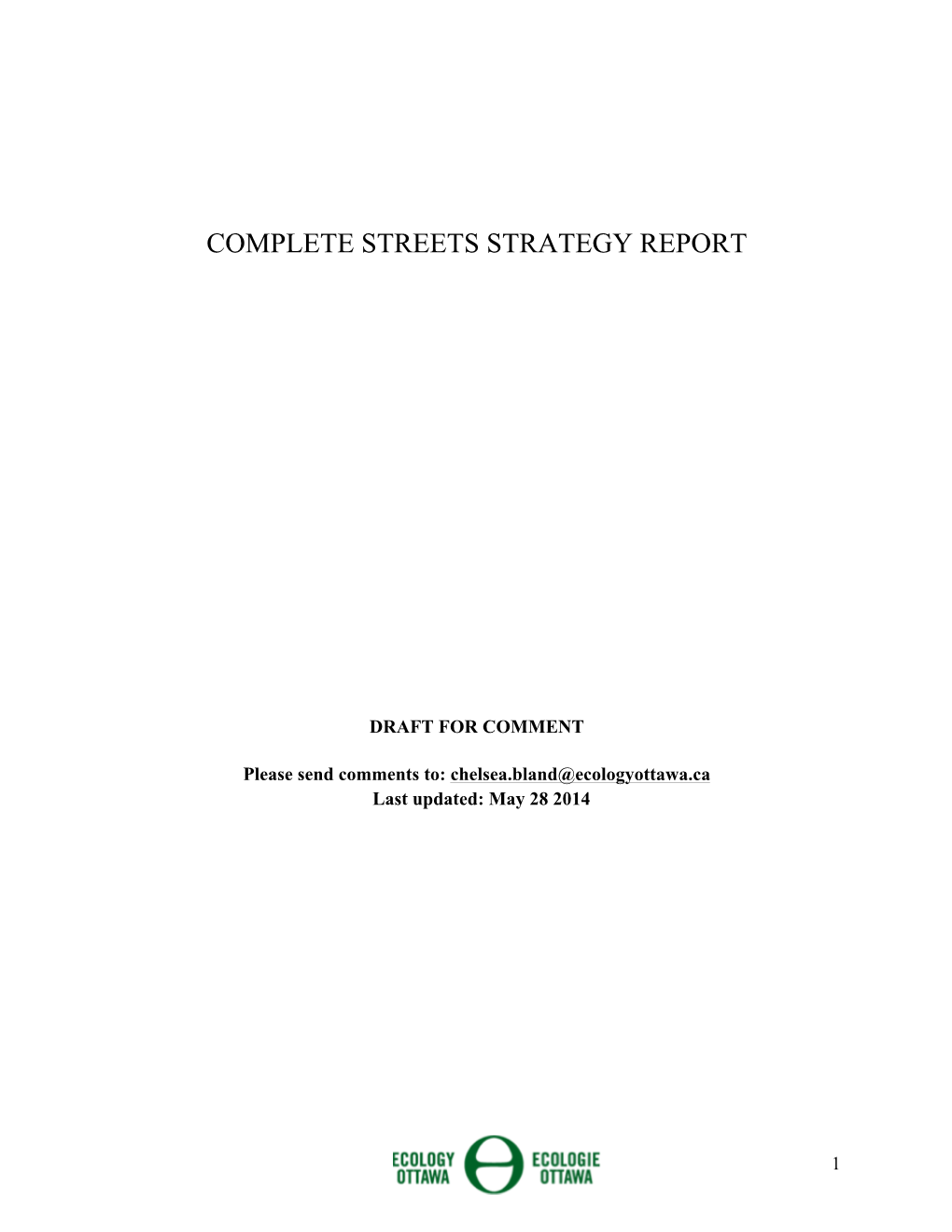 Complete Streets Strategy Report