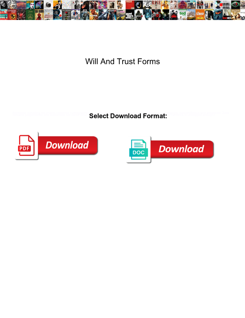 Will and Trust Forms