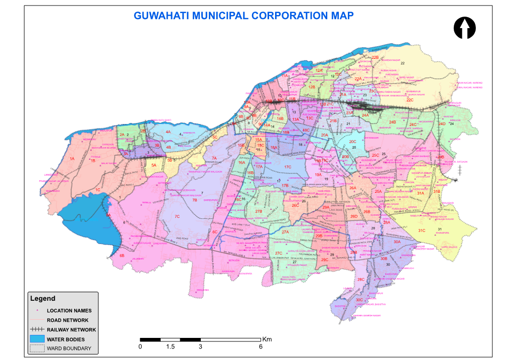 Guwahati Municipal Corporation Map [