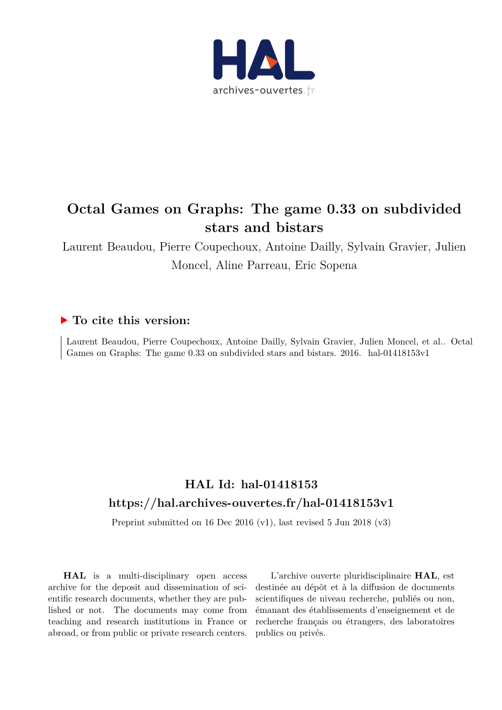 Octal Games on Graphs