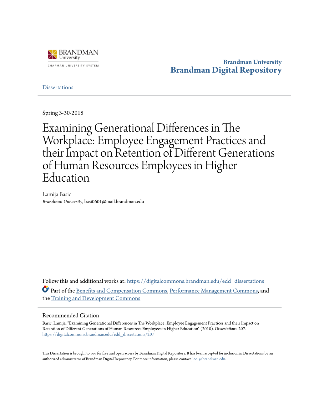 Examining Generational Differences in the Workplace