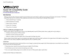 Guest OS Compatibility Guide