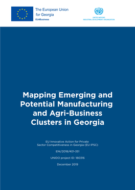 Mapping Emerging and Potential Manufacturing and Agri-Business Clusters in Georgia