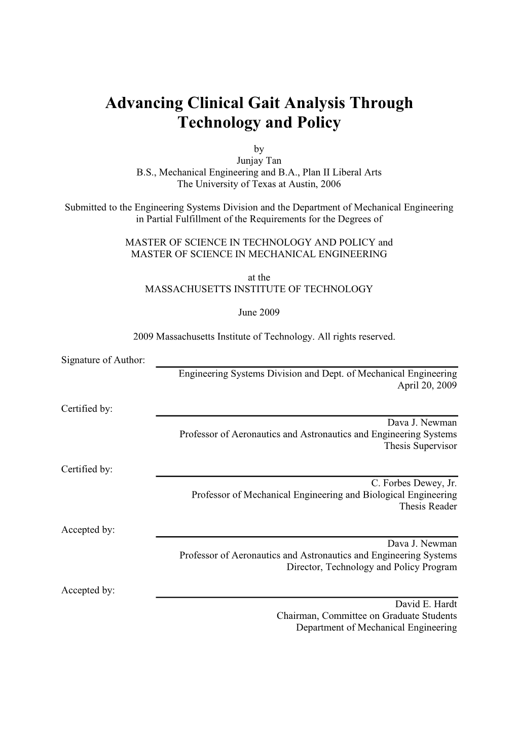 Advancing Clinical Gait Analysis Through Technology and Policy