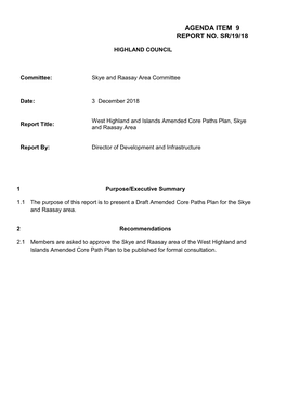 West Highland and Islands Amended Core Paths Plan, Skye and Raasay