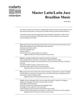 Master Latin/Latin Jazz Brazilian Music