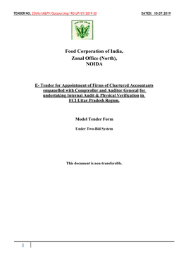 1 Food Corporation of India, Zonal Office