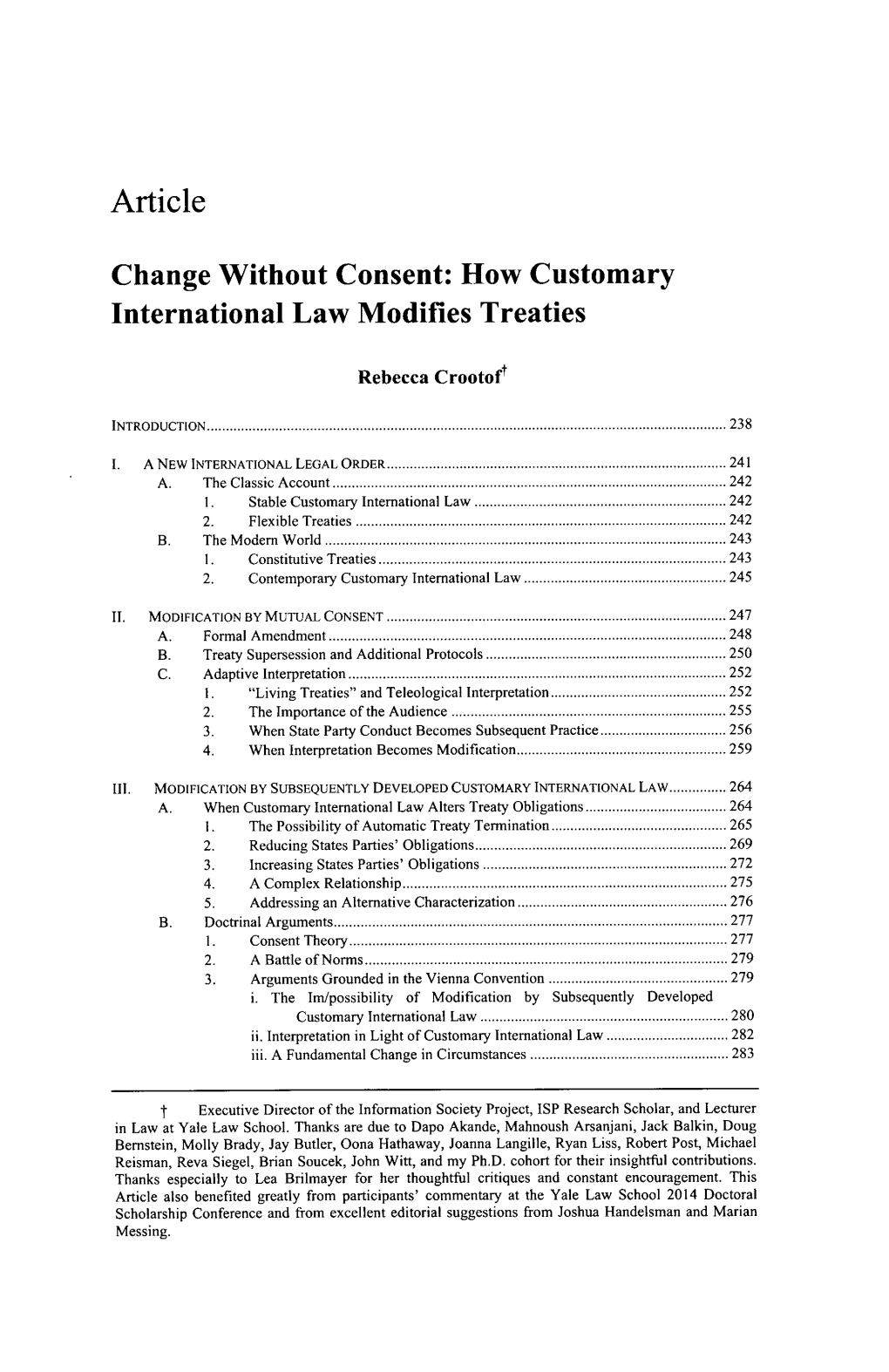 How Customary International Law Modifies Treaties