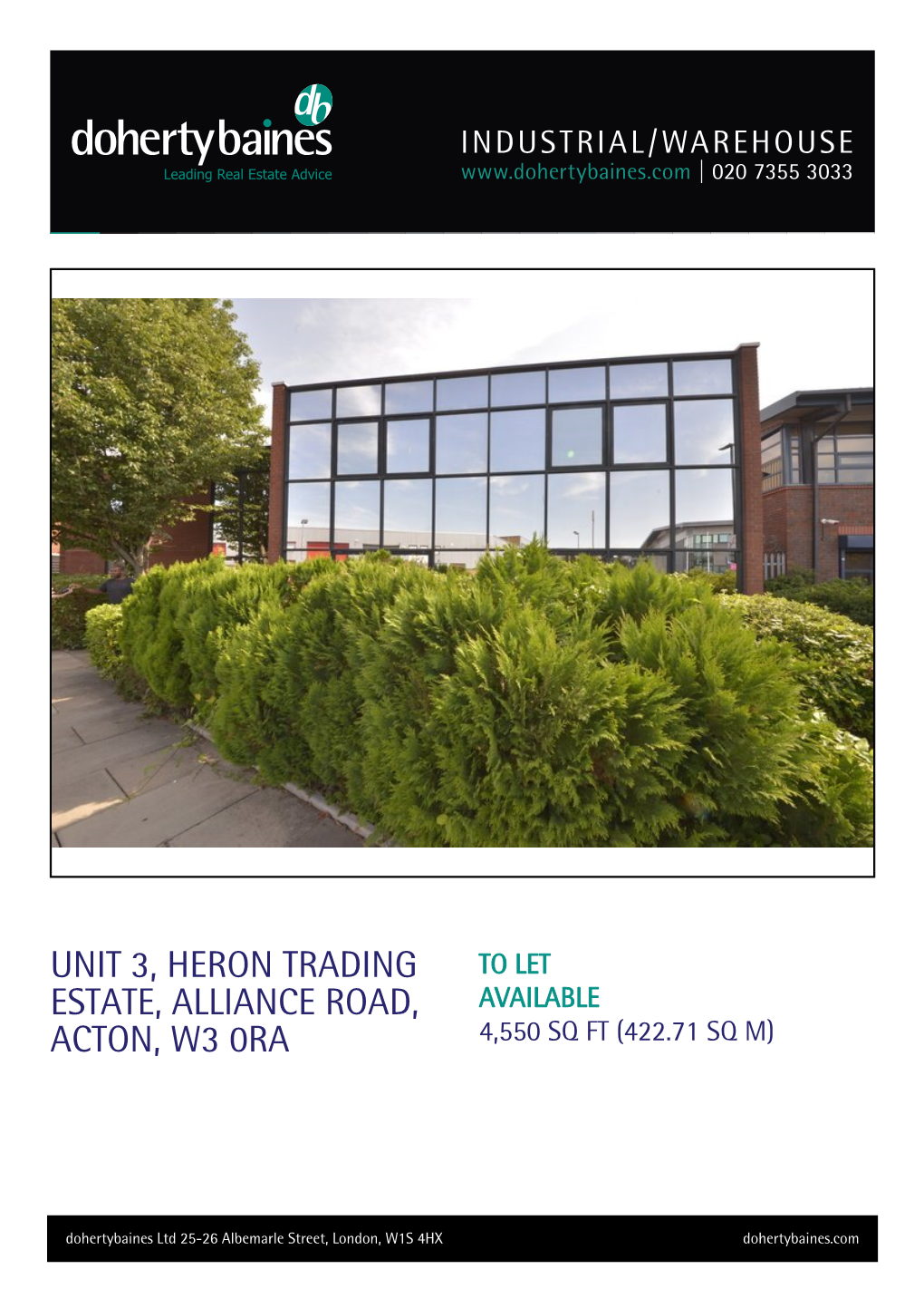 Unit 3, Heron Trading Estate, Alliance Road, Acton, W3 0RA
