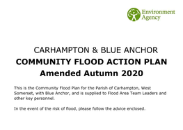 Carhampton & Blue Anchor Community Flood Action