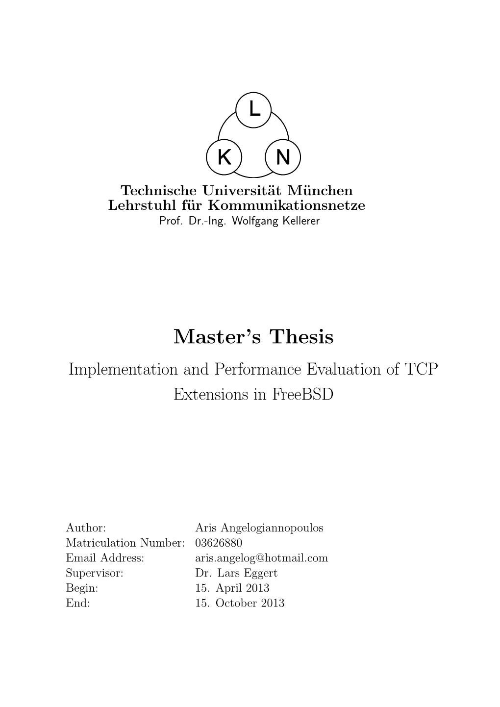 Master's Thesis