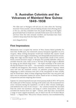 5. Australian Colonists and the Volcanoes of Mainland New Guinea: 1849–1938