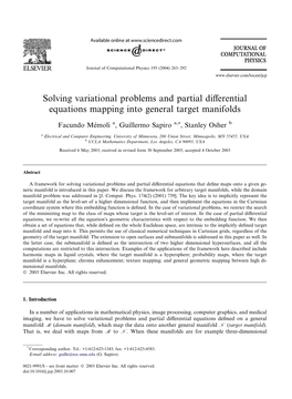 Solving Variational Problems and Partial Differential Equations Mapping Into General Target Manifolds
