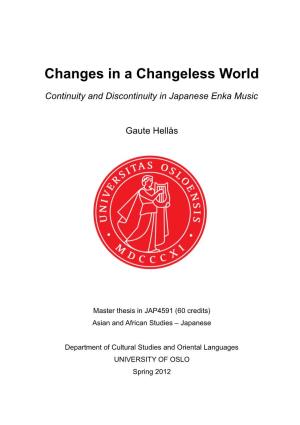 Changes in a Changeless World