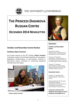 The Princess Dashkova Russian Centre December 2014 Newsletter