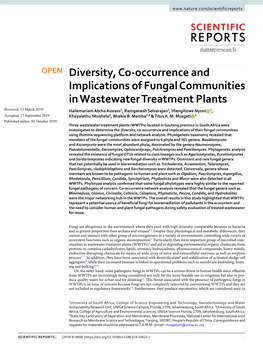 Diversity, Co-Occurrence and Implications of Fungal Communities