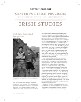 Irish Studies Irish Institute Burns Library Bc-Ireland Irish Studies
