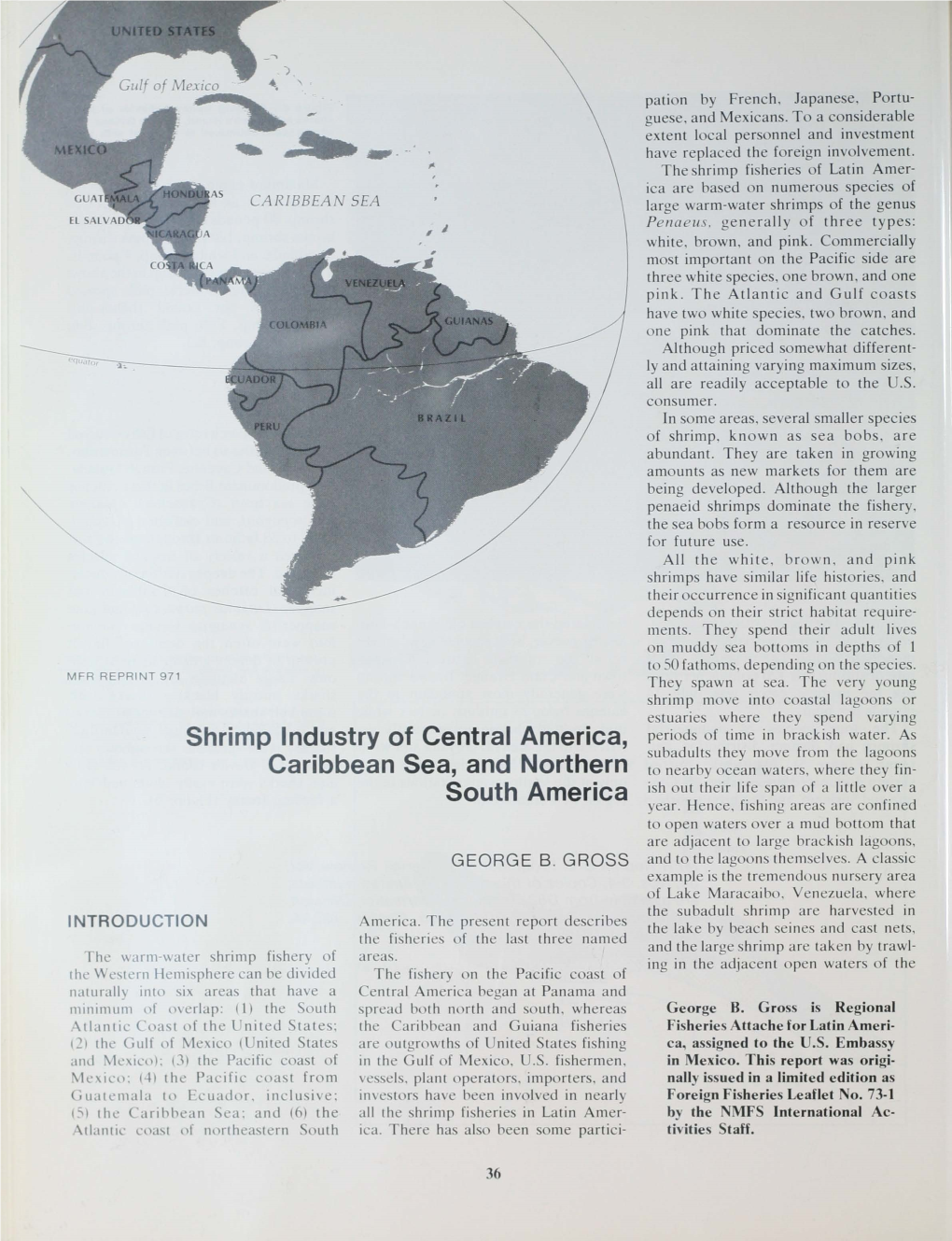 Shrimp Industry of Central America, Caribbean Sea, and Northern