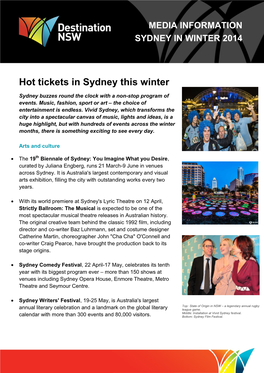 Sydney in Winter Events