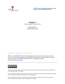Chapter I Transformations of the Social Ond