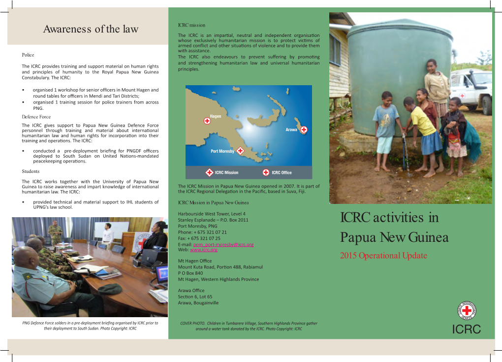 ICRC Activities in Papua New Guinea