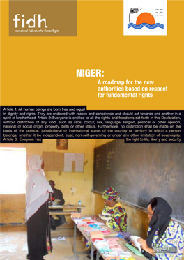 Niger: a Roadmap for the New Authorities Based on Respect for Fundamental Rights of Person