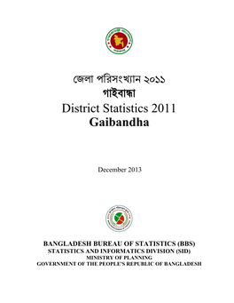 ZILA STATISTICS-2011 -..:: Bangladesh Bureau of Statistics
