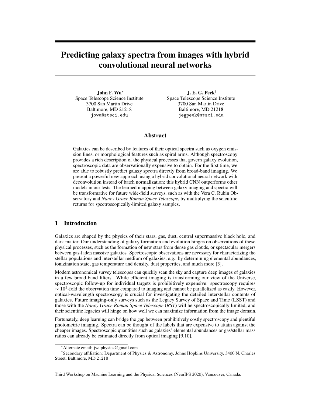 Predicting Galaxy Spectra from Images with Hybrid Convolutional Neural Networks