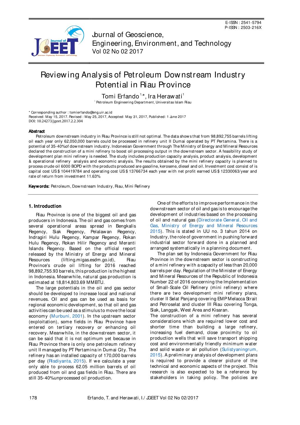 Reviewing Analysis of Petroleum Downstream Industry