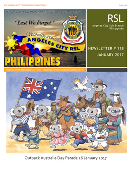 Outback Australia Day Parade 26 January 2017 RSL ANGELES CITY SUB BRANCH PHILIPPINES | Issue 118 2
