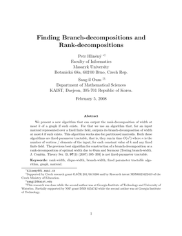 Finding Branch-Decompositions and Rank-Decompositions