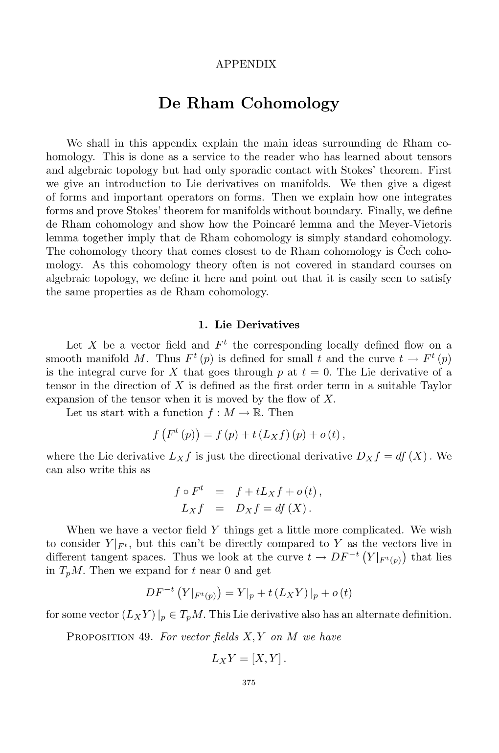 De Rham Cohomology