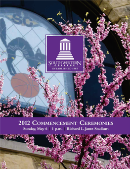 2012 Undergraduate Commencement Program