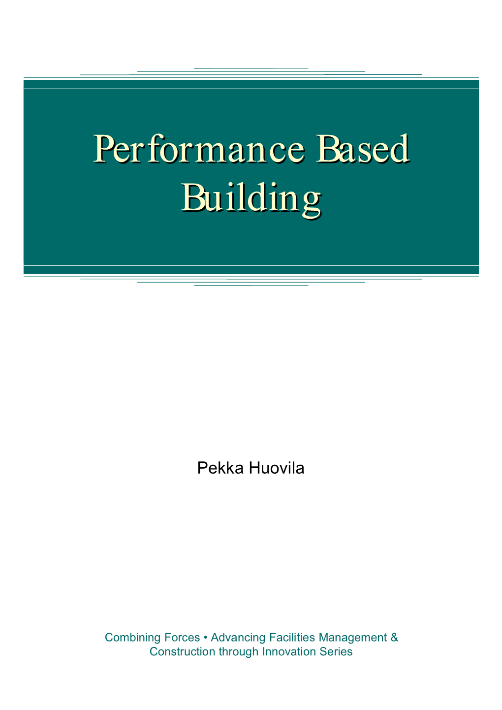 Performance Based Building