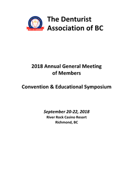 2018 Annual General Meeting of Members Convention & Educational Symposium