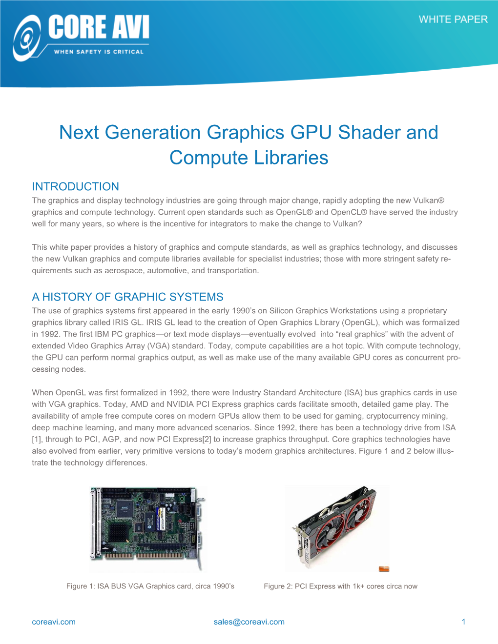 White Paper: Next Generation Graphics GPU Shader and Compute Libraries